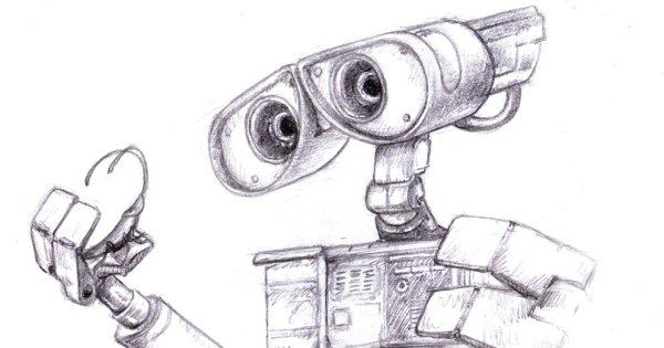 Валли рисунок карандашом