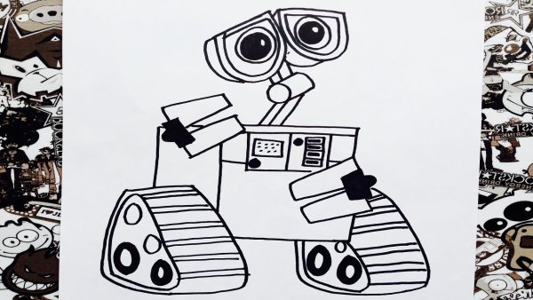 Рисуем Валли на стене