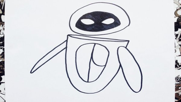 Валли и ева для срисовки