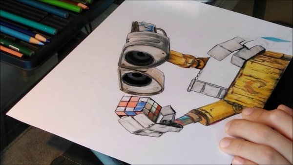 Валли рисунок маркерами