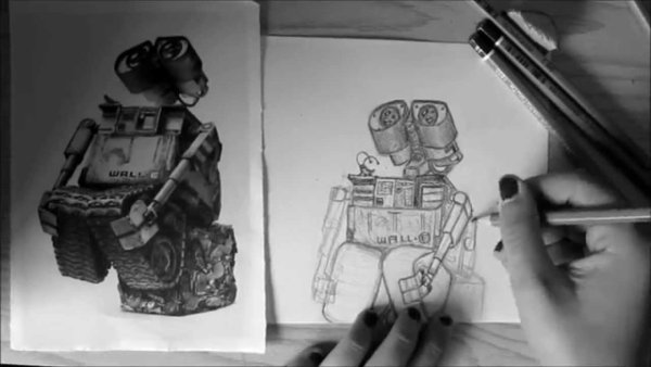 Чертежи Валли робота глаза