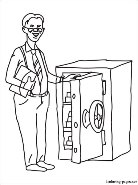 Раскраска бизнесмен