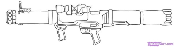 Раскраска оружие РПГ