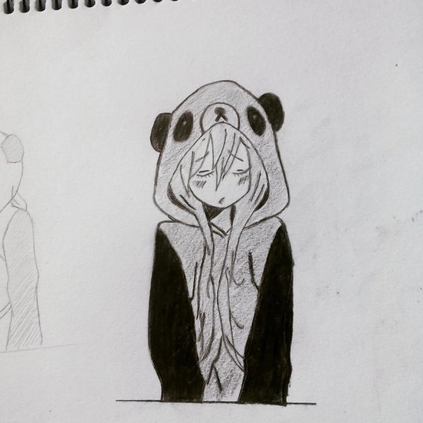 Аниме худи карандашом