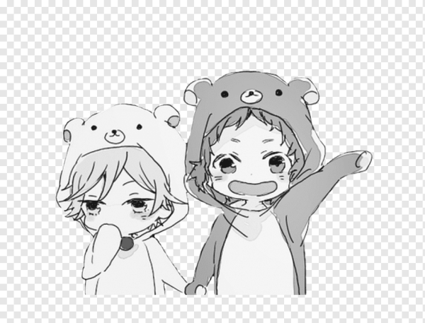 Наклейки аниме черно белые