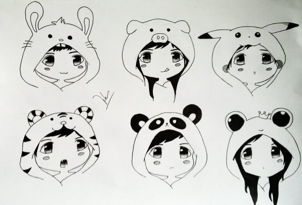 Аниме рисунки карандашом для срисовки маленькие