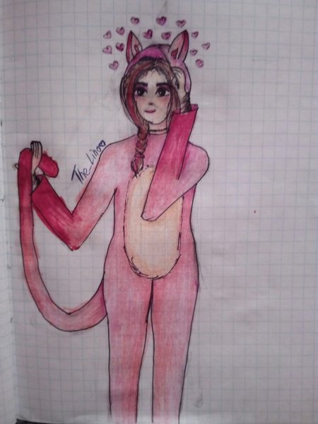 Девочки в кигуруми по клеточкам