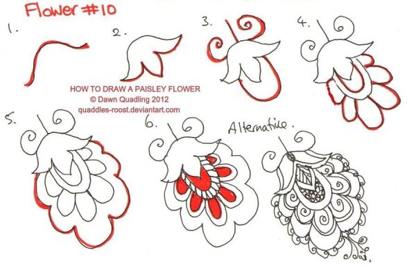 Поэтапное рисование узоров