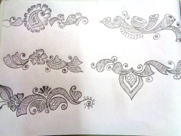 Лотос лайнворк эскиз