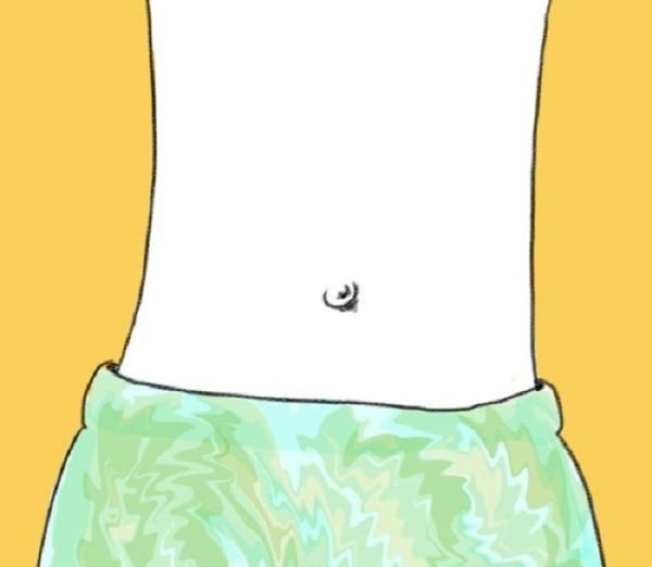 Щекотка пупка и живота арт