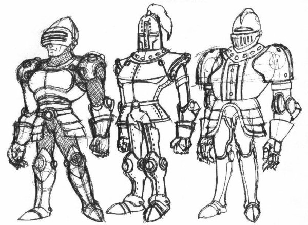 Доспехи карандашом