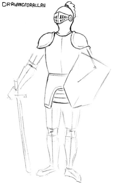 Рыцарь рисунок карандашом