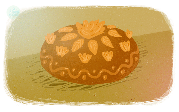 Каравай трафарет