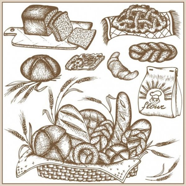 Каравай для рисование детям