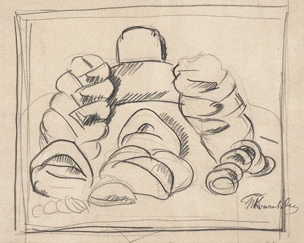 Раскраска хлеб на рушнике