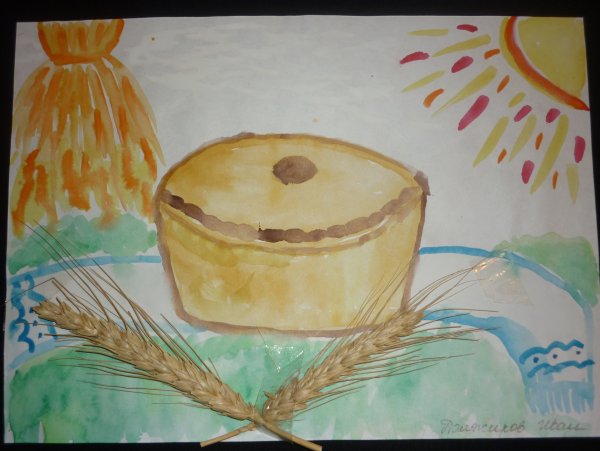 Каравай раскраска для детей