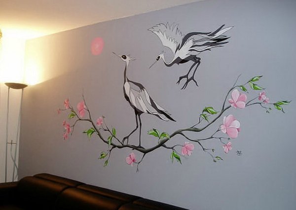 Простая роспись стен