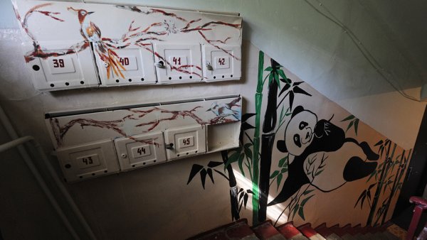 Роспись стен в подъезде