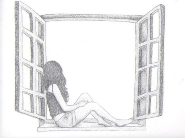 Рисунок улица с домами