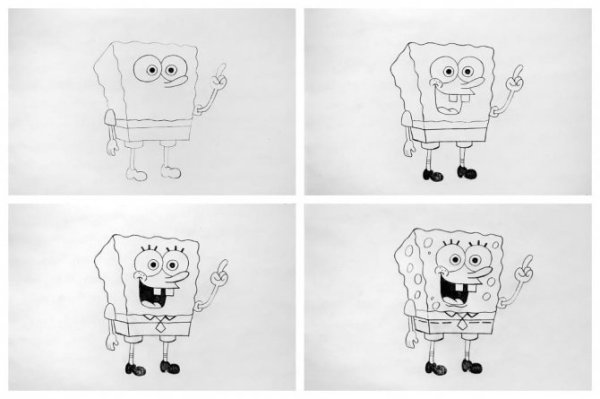 Нарисовать Спанч Боба поэтапно