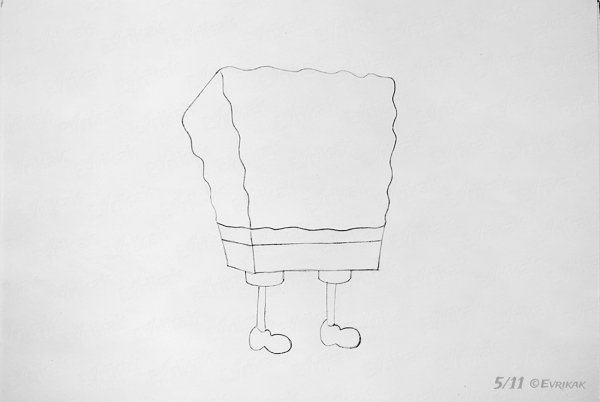 Спанч Боб рисунок поэтапно