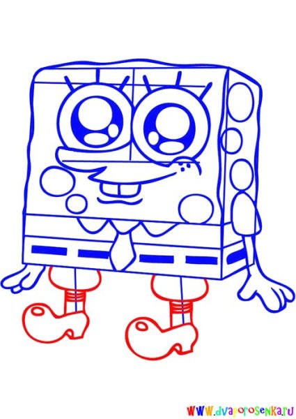 Губка Боб рисовать