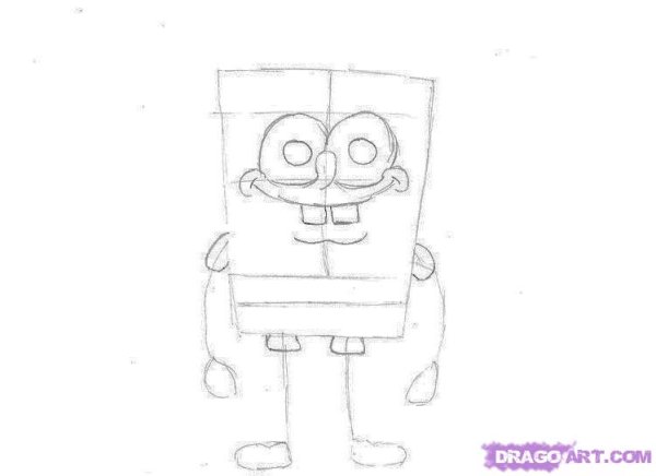 Как научиться рисовать Спанч Боба
