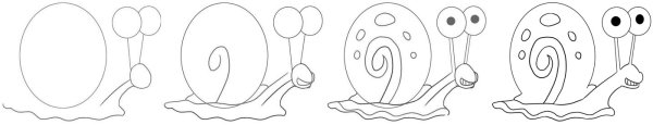 Улитка поэтапное рисование