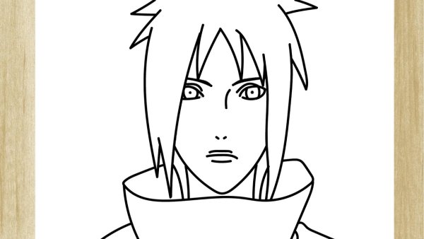 Изуна Учиха карандашом