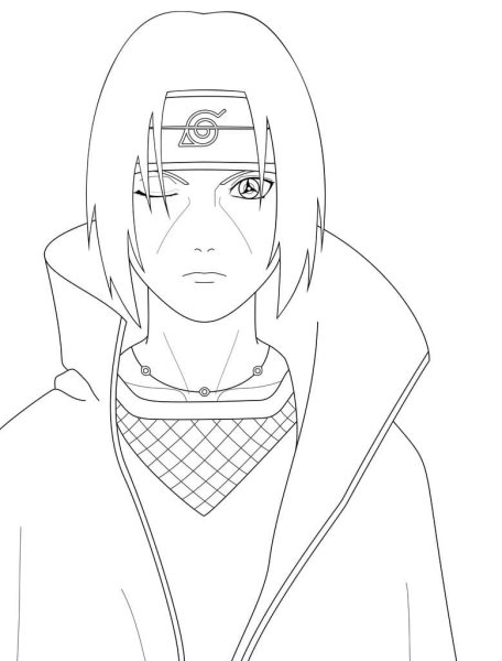 Итачи раскраска