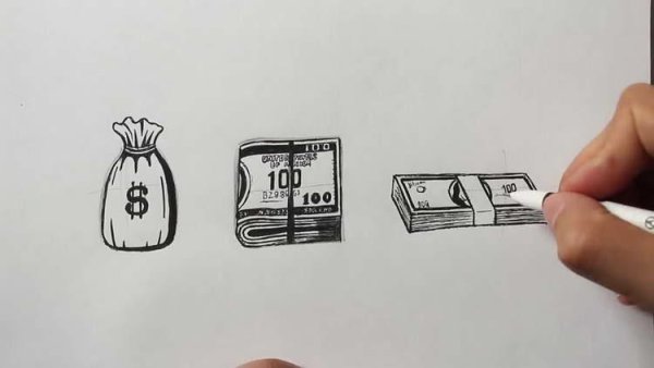 Деньги нарисованные ручкой