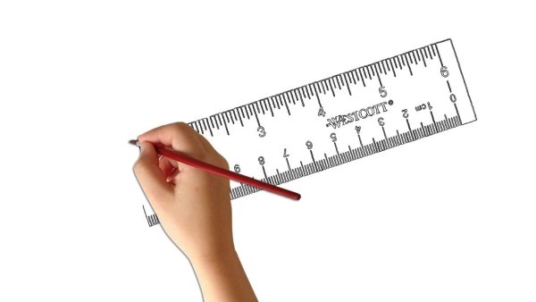 Линейка 10 см шкала