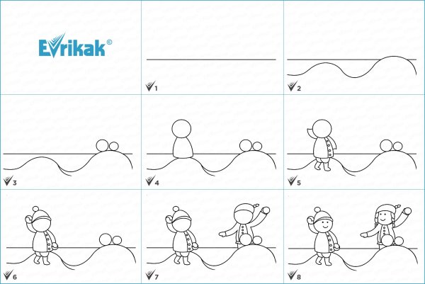 Схема рисования пейзажа