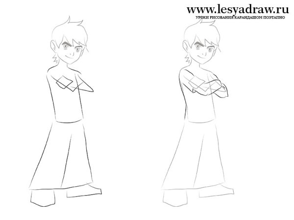 Бен 10 нарисовать поэтапно