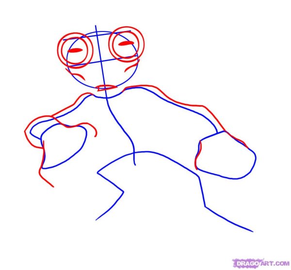 Бен 10 нарисовать поэтапно