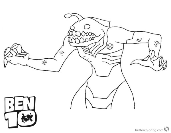 Раскраски Бен 10 Рэт