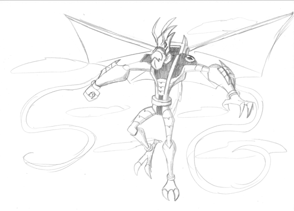 Раскраски Бен 10 Омниверс крылатого