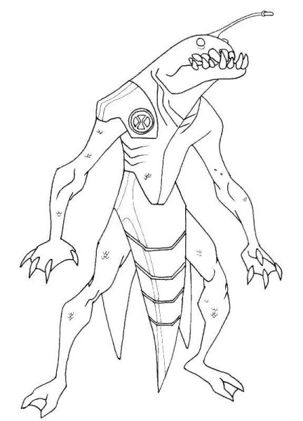 Бен 10 рисунки карандашом