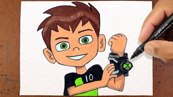 Нарисовать космический пес Бен 10