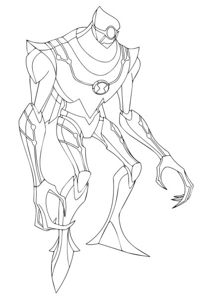 Раскраска Бен Тен пришельцы