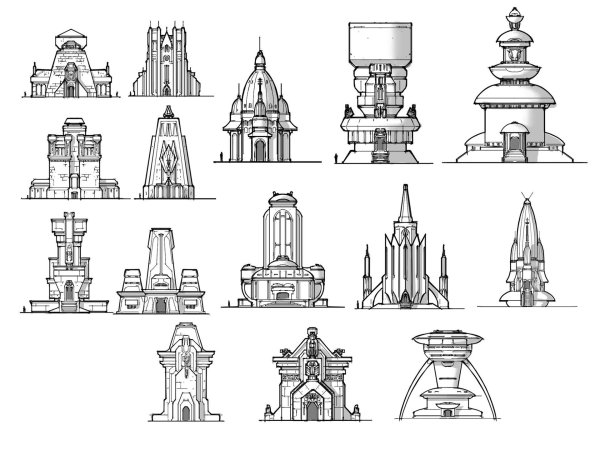 Архитектурный стиль рисование