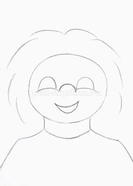 Поэтапное рисование домовенка Кузи