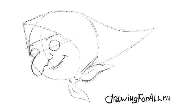 Портрет бабы яги рисунок