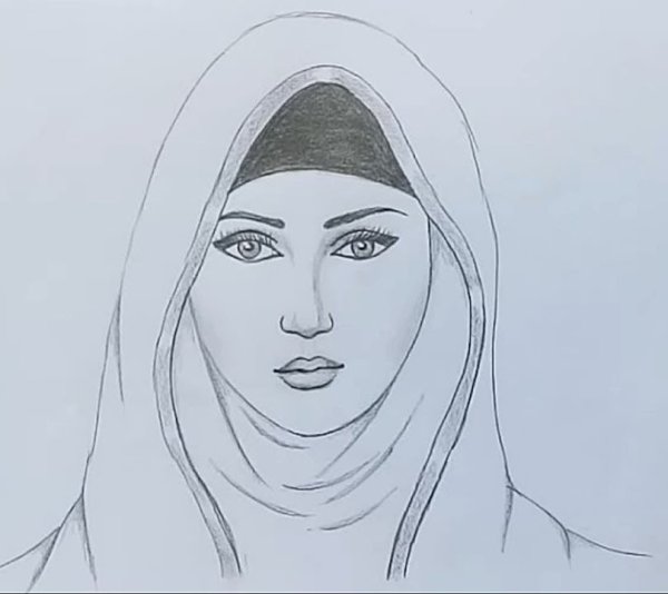 Рисунки хиджаб легкие