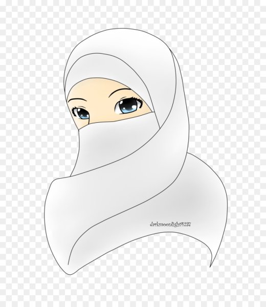 Хиджаб карандашом