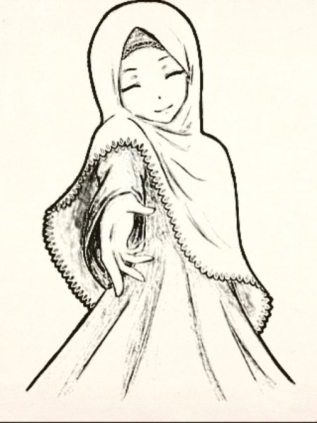 Рисунки мусульманок скетч