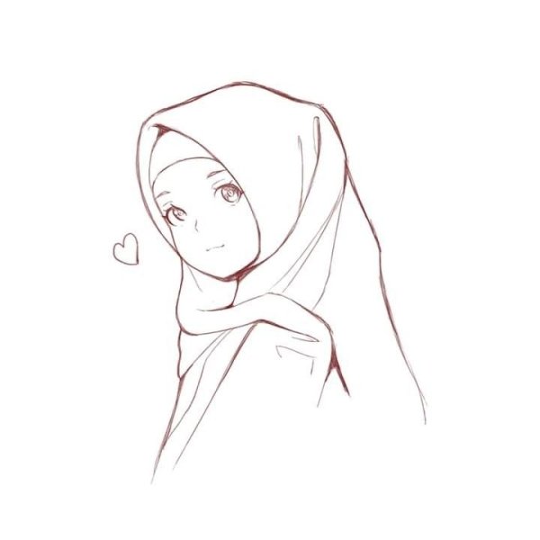 Раскраски девочки в хиджабе