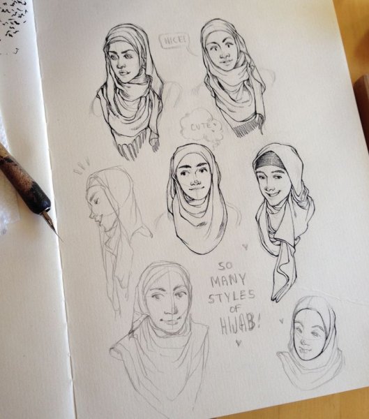Эскизы одежды для мусульманок