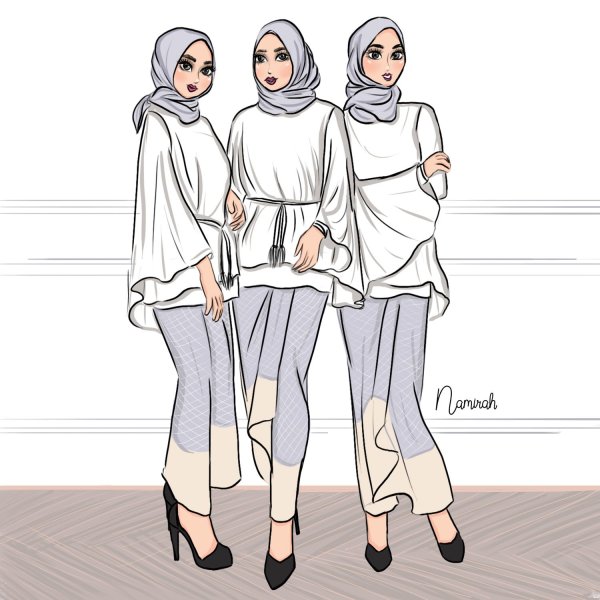 Мусульманка одной линией