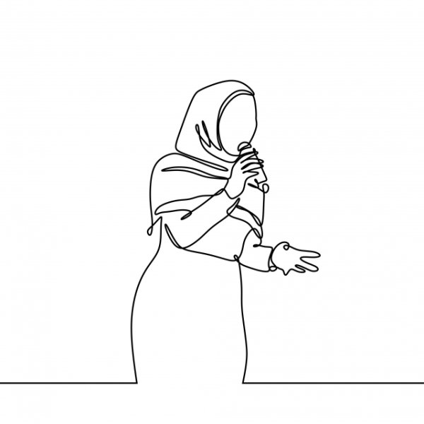 Мусульманка эскиз